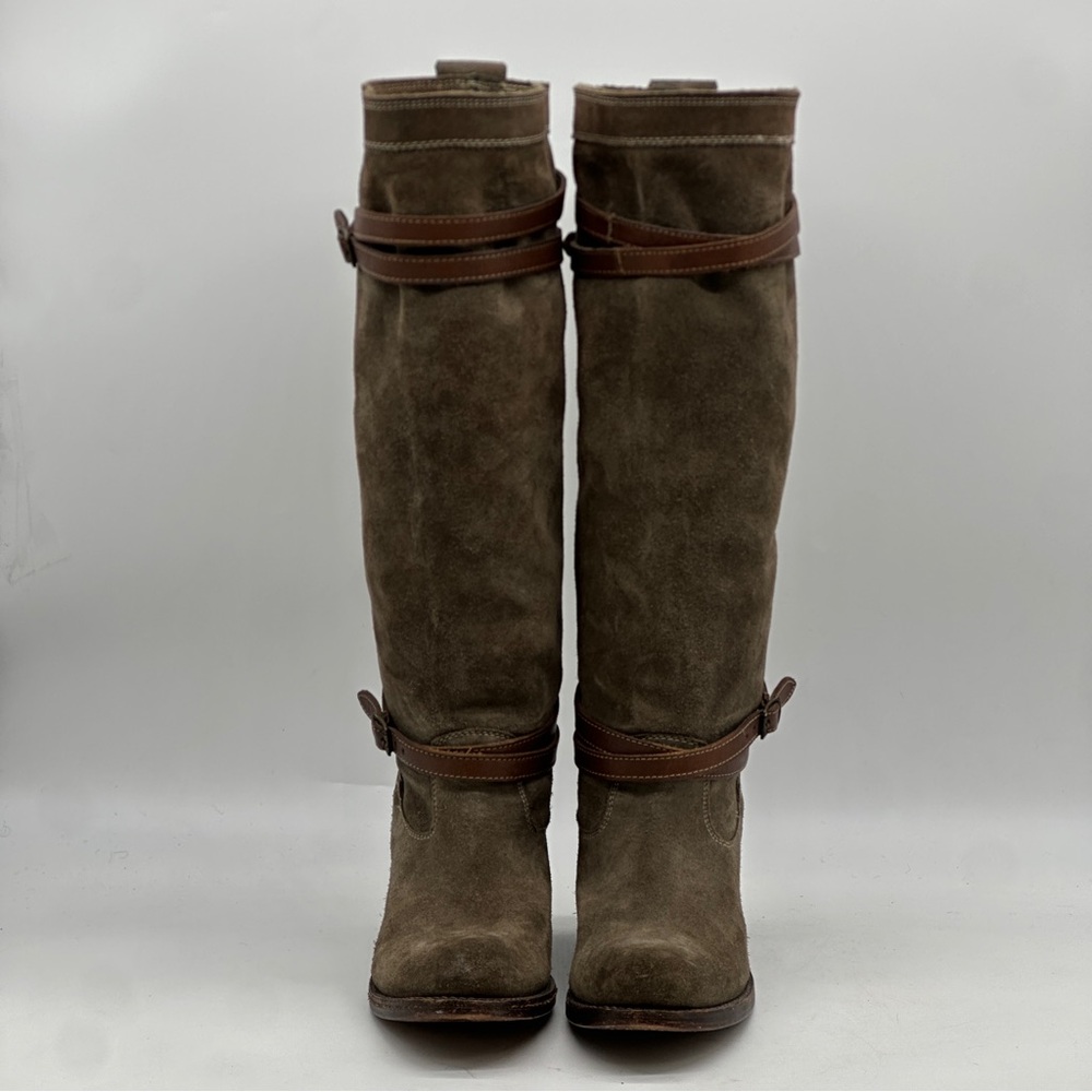 Frye Jane Strappy Suede Boots. Size 9 - Picture 3 of 10